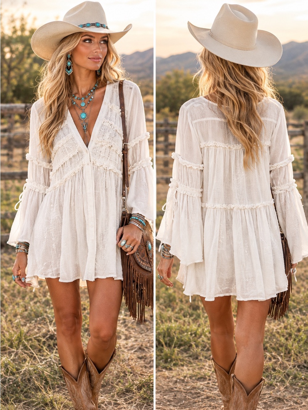 LISA ROBERTSON | Boho Mini Dress / Tunic
✨ STUNNING BOHO WESTERN FIND! ✨